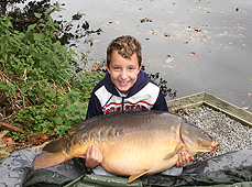 My lad with a 46lb mirror